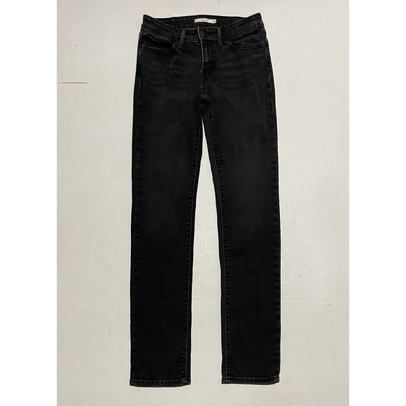 Levi's Denim - Levi's 712 Slim Jeans Womens Size 28 X 31 Black Stretch Skinny Mid Rise Denim